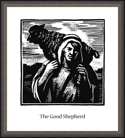 Wall Frame Espresso - Good Shepherd by J. Lonneman