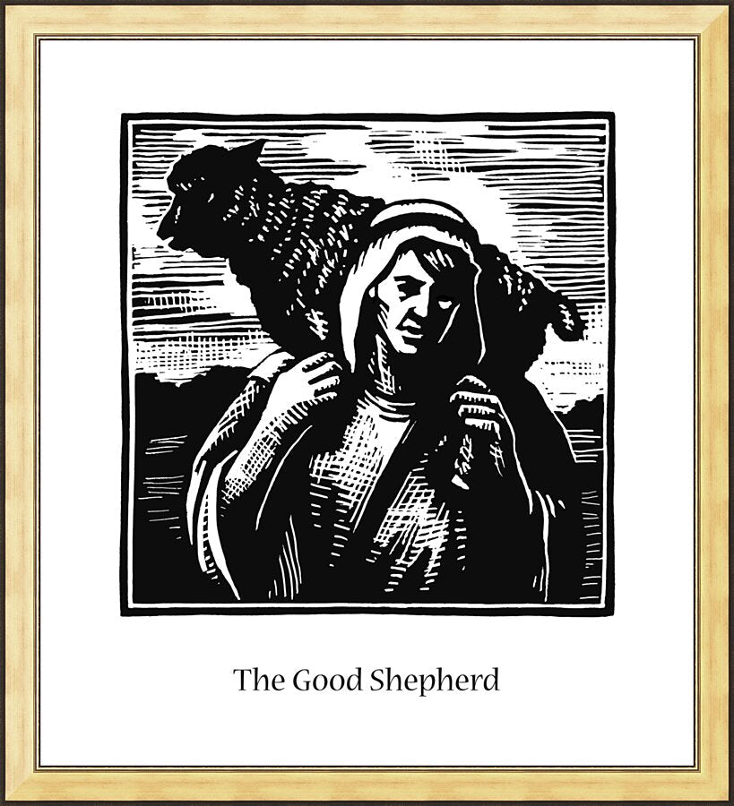 Wall Frame Gold - Good Shepherd by J. Lonneman