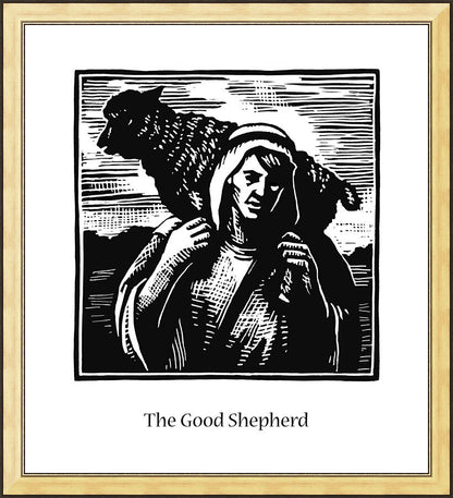 Wall Frame Gold - Good Shepherd by J. Lonneman