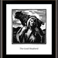 Wall Frame Espresso, Matted - Good Shepherd by J. Lonneman