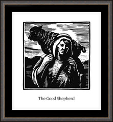 Wall Frame Espresso - Good Shepherd by J. Lonneman