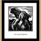 Wall Frame Gold, Matted - Good Shepherd by J. Lonneman