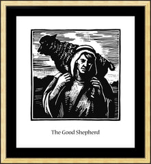Wall Frame Gold - Good Shepherd by J. Lonneman