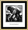 Wall Frame Gold, Matted - Good Shepherd by J. Lonneman