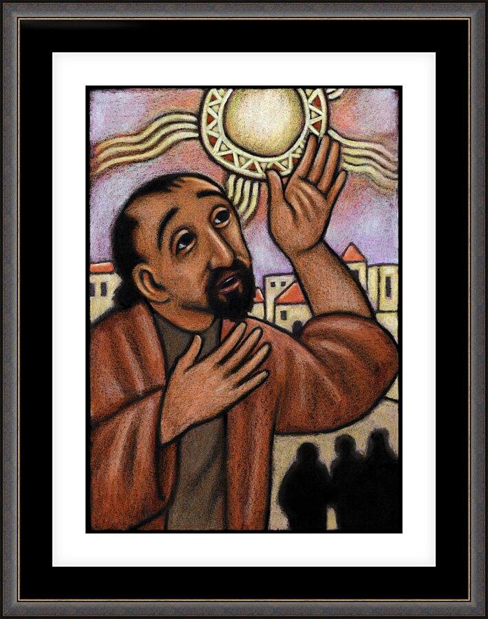 Wall Frame Espresso, Matted - Lent, 4th Sunday - Healing of the Blind Man by Julie Lonneman - Trinity Stores