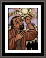 Wall Frame Espresso - Lent, 4th Sunday - Healing of the Blind Man by J. Lonneman