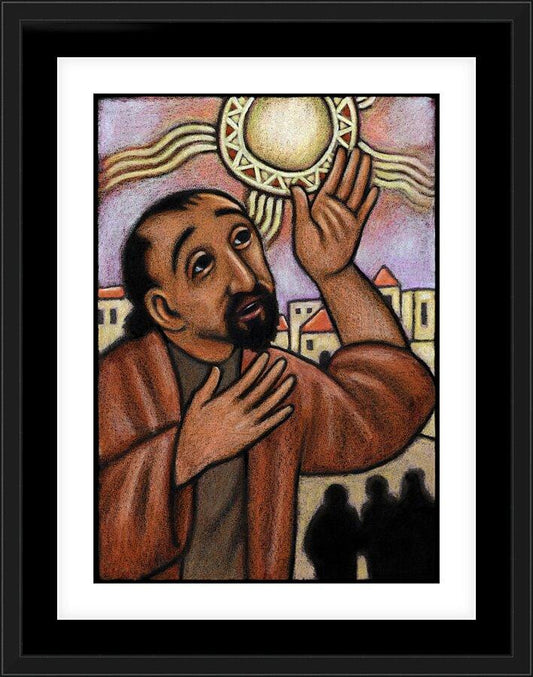 Wall Frame Black, Matted - Lent, 4th Sunday - Healing of the Blind Man by J. Lonneman