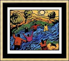 Wall Frame Gold - Healing River by J. Lonneman