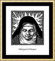 Wall Frame Gold - St. Hildegard of Bingen by J. Lonneman