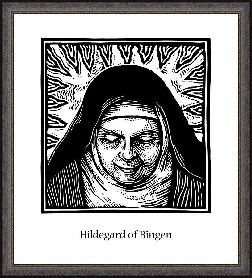 Wall Frame Espresso - St. Hildegard of Bingen by Julie Lonneman - Trinity Stores