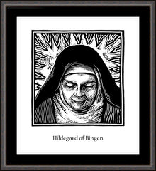 Wall Frame Espresso - St. Hildegard of Bingen by J. Lonneman