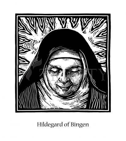 Wall Frame Black, Matted - St. Hildegard of Bingen by Julie Lonneman - Trinity Stores
