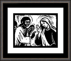 Wall Frame Espresso - Hail, O Favored One by J. Lonneman