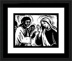 Wall Frame Black - Hail, O Favored One by J. Lonneman