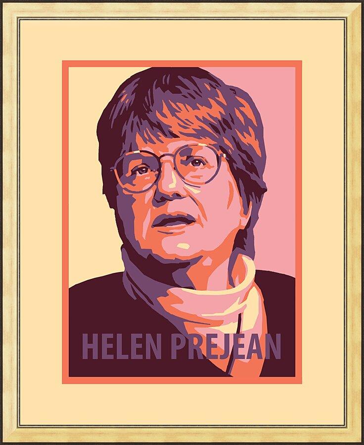 Wall Frame Gold - Sr. Helen Prejean by J. Lonneman
