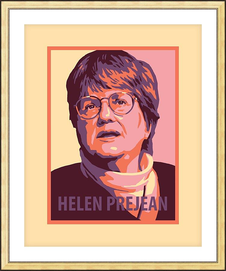 Wall Frame Gold, Matted - Sr. Helen Prejean by J. Lonneman