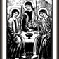 Wall Frame Espresso, Matted - Holy Visitors (After Rublev) by J. Lonneman