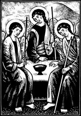Acrylic Print - Holy Visitors (After Rublev) by J. Lonneman
