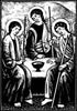 Acrylic Print - Holy Visitors (After Rublev) by Julie Lonneman - Trinity Stores