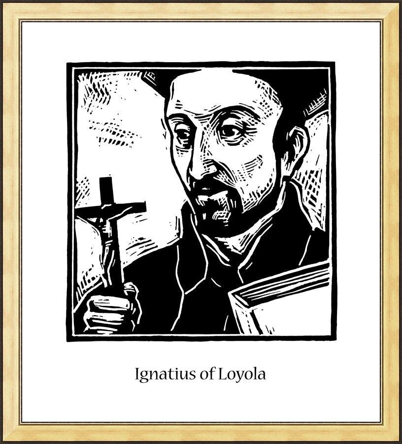 Wall Frame Gold - St. Ignatius Loyola by J. Lonneman