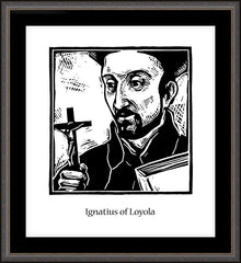 Wall Frame Espresso - St. Ignatius Loyola by J. Lonneman