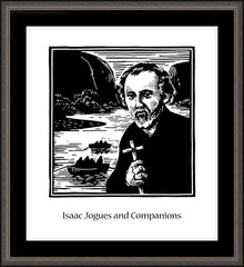 Wall Frame Espresso - St. Isaac Jogues and Companions by J. Lonneman