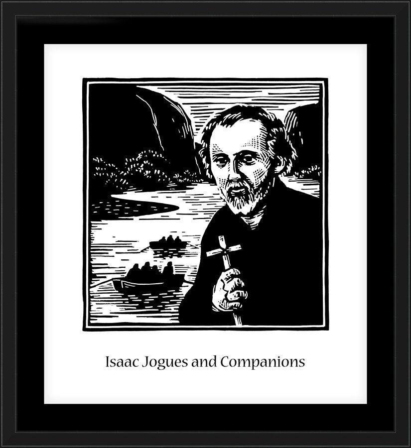Wall Frame Black, Matted - St. Isaac Jogues and Companions by Julie Lonneman - Trinity Stores