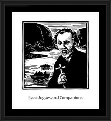 Wall Frame Black - St. Isaac Jogues and Companions by J. Lonneman