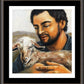 Wall Frame Espresso, Matted - St. Isidore the Farmer by J. Lonneman