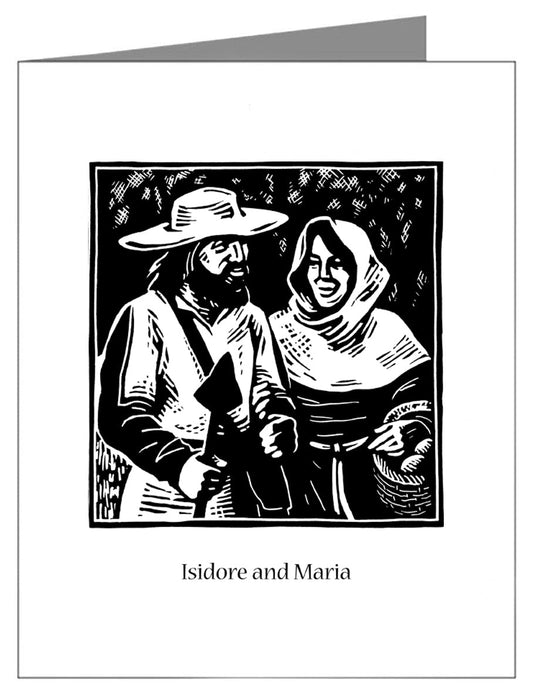 Sts. Isidore and Maria - Custom Text Note Card 