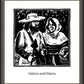 Wall Frame Espresso - Sts. Isidore and Maria by J. Lonneman