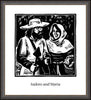 Wall Frame Espresso - Sts. Isidore and Maria by J. Lonneman