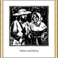 Wall Frame Gold - Sts. Isidore and Maria by J. Lonneman
