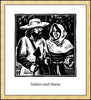 Wall Frame Gold - Sts. Isidore and Maria by J. Lonneman