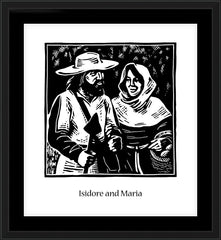 Wall Frame Black - Sts. Isidore and Maria by J. Lonneman