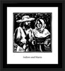 Wall Frame Black, Matted - Sts. Isidore and Maria by J. Lonneman