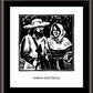 Wall Frame Espresso, Matted - Sts. Isidore and Maria by J. Lonneman