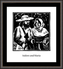 Wall Frame Espresso - Sts. Isidore and Maria by J. Lonneman