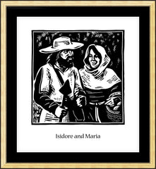 Wall Frame Gold - Sts. Isidore and Maria by J. Lonneman
