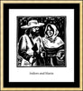 Wall Frame Gold, Matted - Sts. Isidore and Maria by J. Lonneman