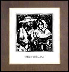 Wood Plaque Premium - Sts. Isidore and Maria by J. Lonneman