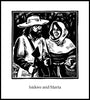 Sts. Isidore and Maria - Wood Plaque