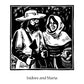 Wall Frame Espresso, Matted - Sts. Isidore and Maria by J. Lonneman