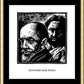 Wall Frame Gold, Matted - Jeremiah and Amos by J. Lonneman