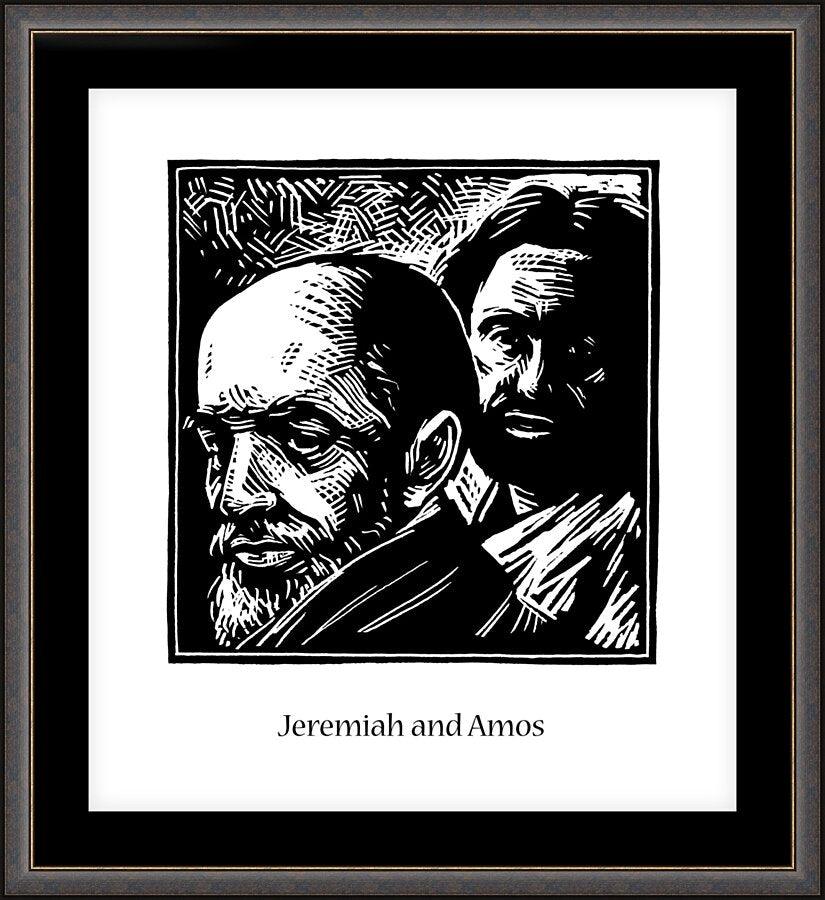 Wall Frame Espresso, Matted - Jeremiah and Amos by J. Lonneman