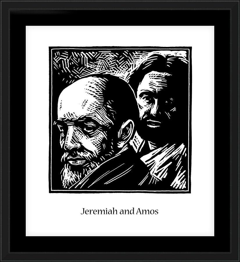 Wall Frame Black, Matted - Jeremiah and Amos by J. Lonneman