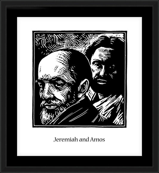 Wall Frame Black, Matted - Jeremiah and Amos by J. Lonneman