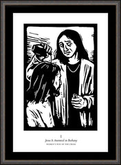 Wall Frame Espresso - Women's Stations of the Cross 01 - Jesus is Anointed in Bethany by J. Lonneman