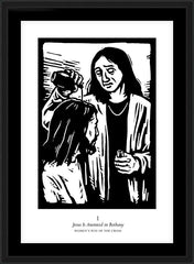 Wall Frame Black - Women's Stations of the Cross 01 - Jesus is Anointed in Bethany by J. Lonneman
