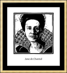 Wall Frame Gold - St. Jane Frances de Chantal by J. Lonneman